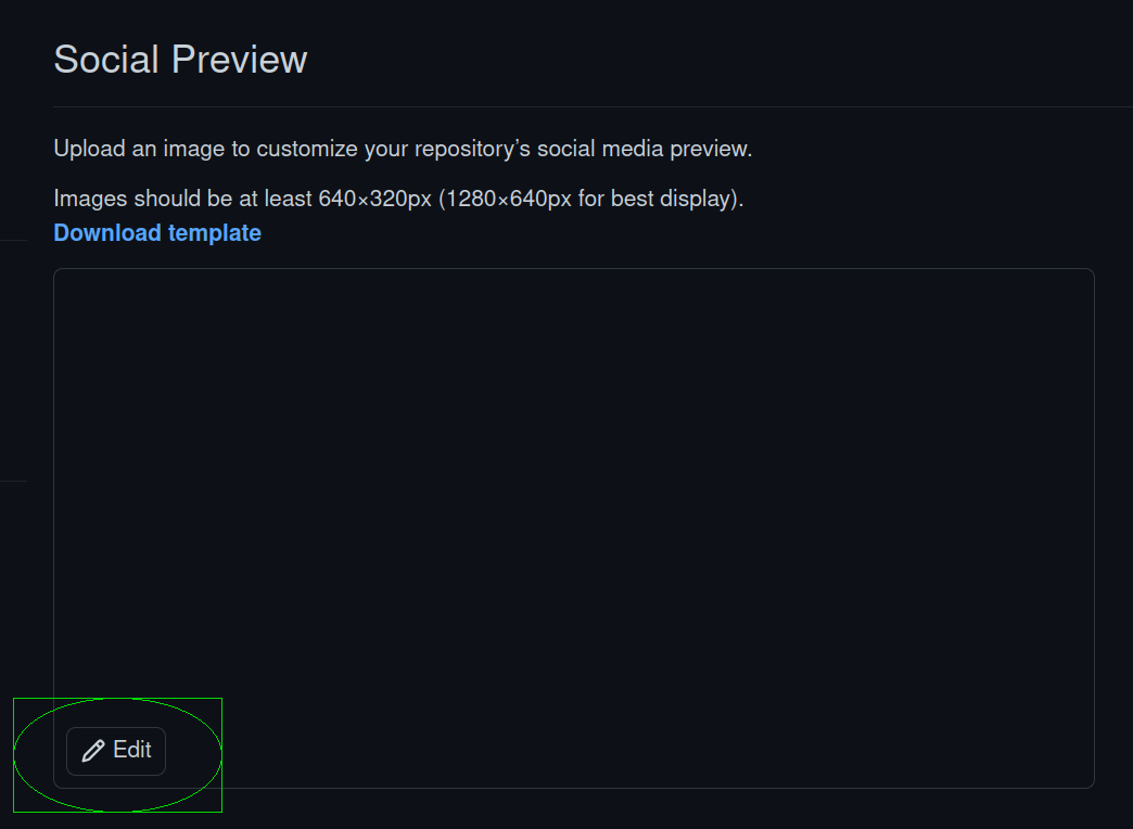 GitHub social preview section